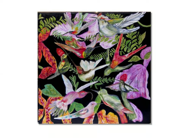 TROPICAL BLACK - Oil and mixed technique on canvas by ICI ET LÀ - view 2